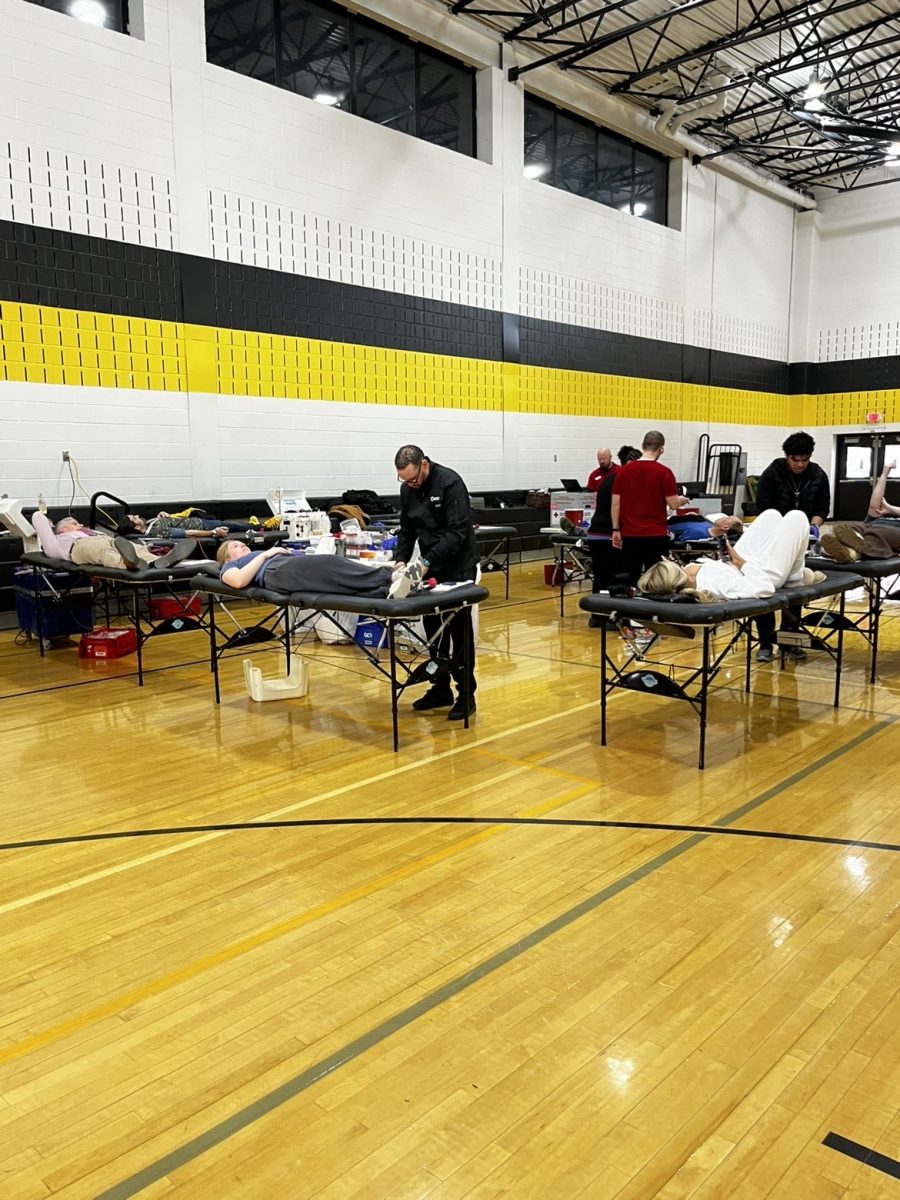 What the blood drive looks like if you are following Covid-19 social distancing protocols.