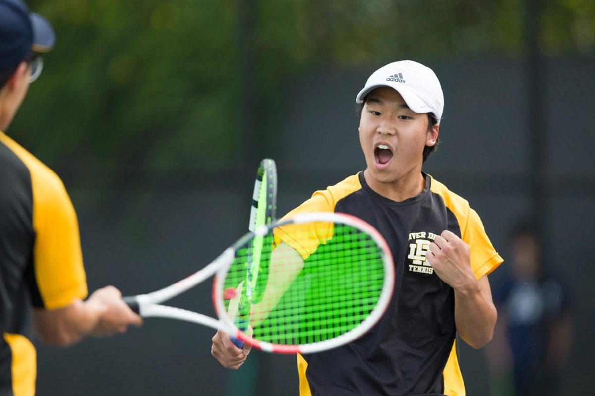 Now seniors Kyle Hwang and Jedrick Calimag ready themselves for a match against Demarest in last year's state finals.